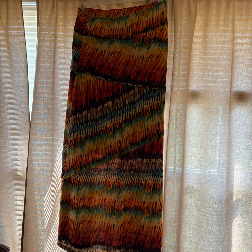 Robert Louis Vibrant Multicolor Maxi Skirt
